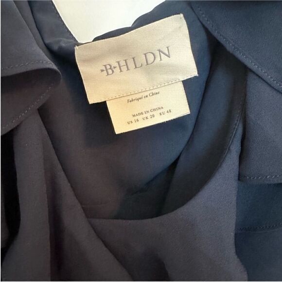 NWT BHLDN Anthropologie Hailee Ruffle-Neck Wrap Georgette Gown - Picture 4 of 7